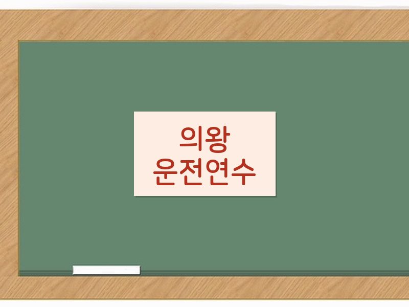 의왕운전연수 후기