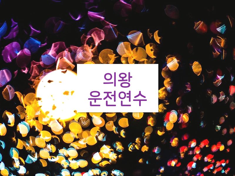 의왕운전연수 후기