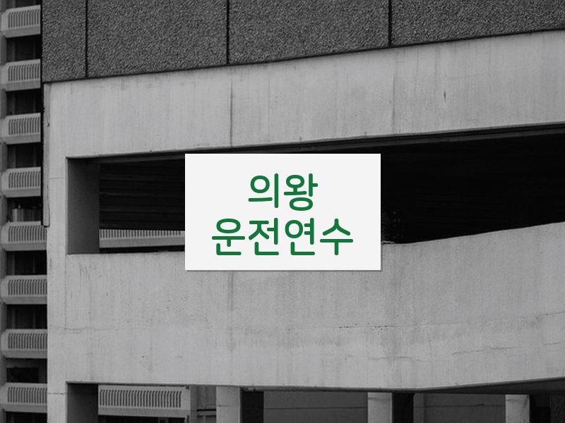 의왕운전연수 후기