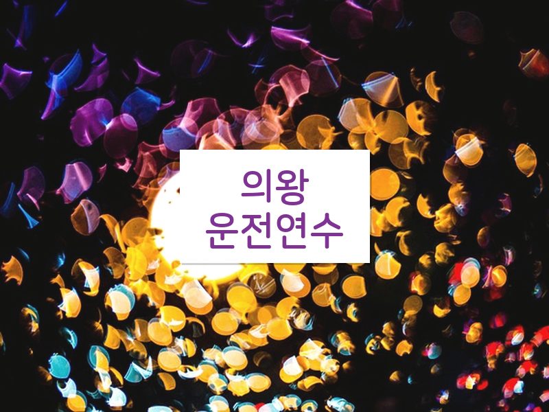 의왕운전연수 후기