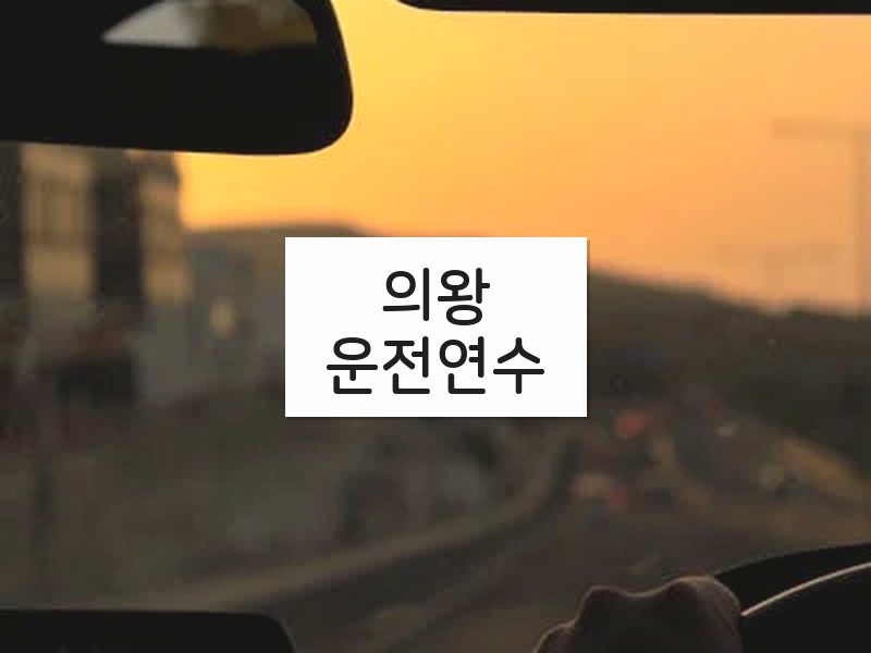 의왕운전연수 후기