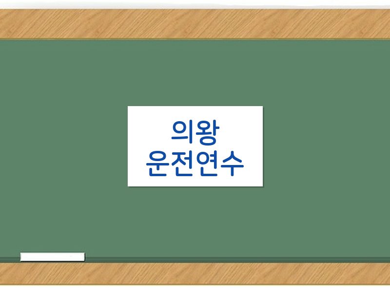 의왕운전연수 후기