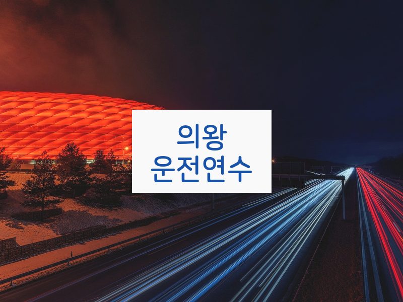 의왕운전연수 후기