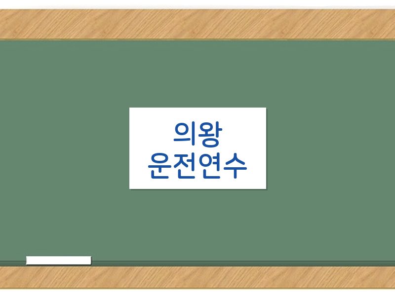 의왕운전연수 후기