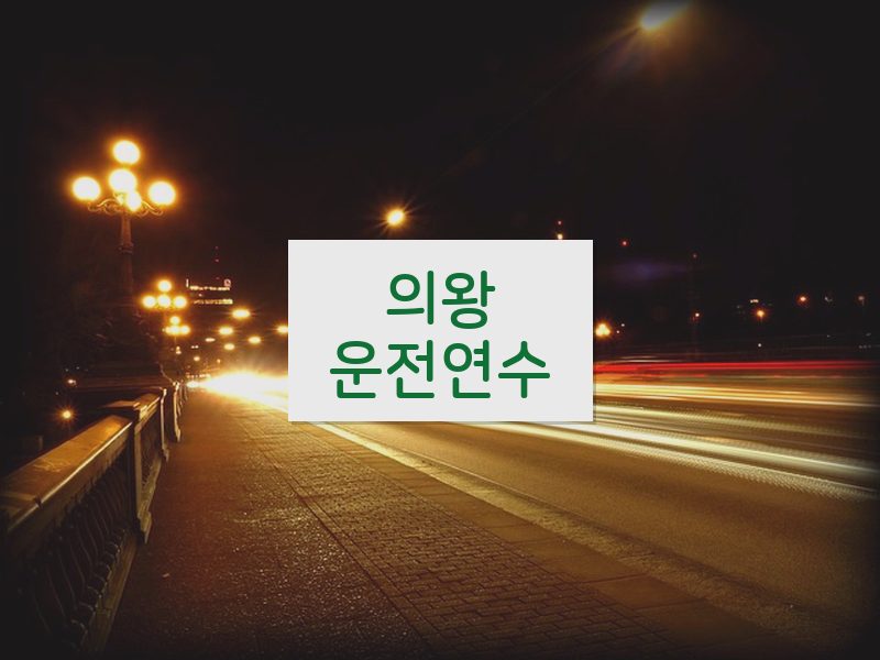 의왕운전연수 후기