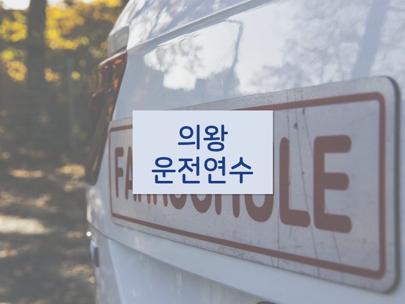 의왕운전연수 후기