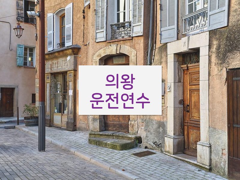 의왕운전연수 후기