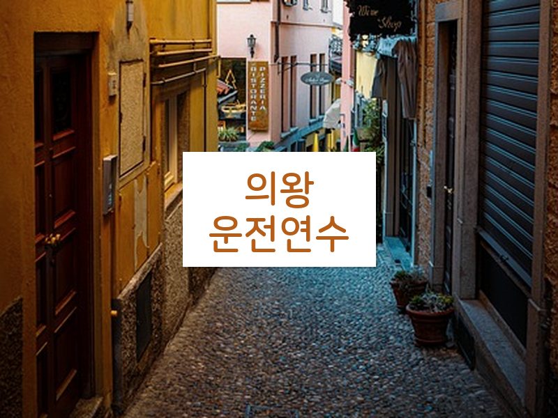 의왕운전연수 후기