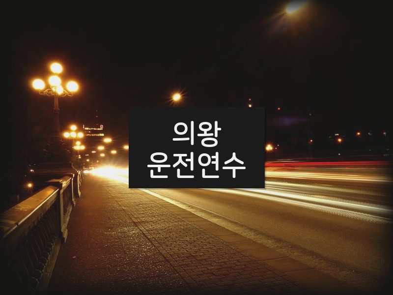 의왕운전연수 후기
