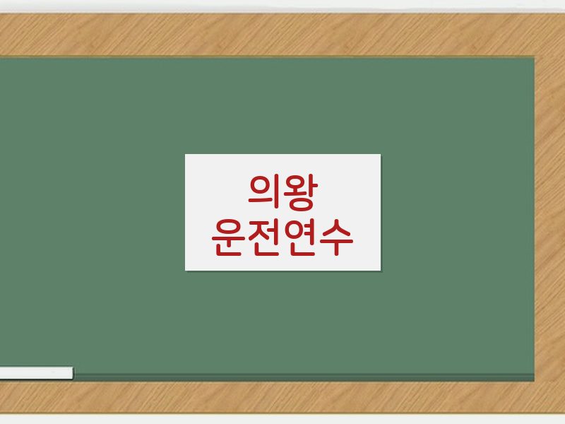 의왕운전연수 후기