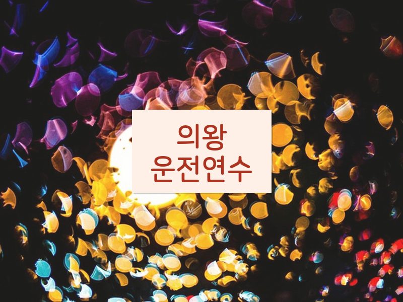 의왕운전연수 후기