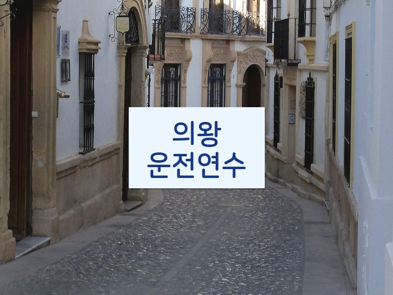 의왕운전연수 후기