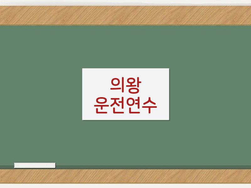 의왕운전연수 후기