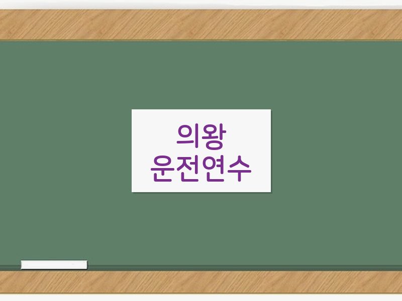 의왕운전연수 후기