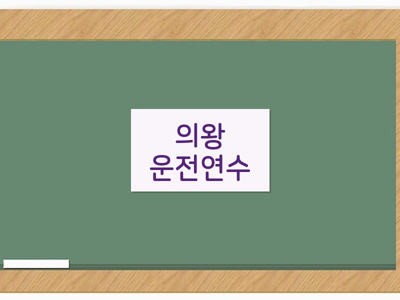 의왕운전연수 후기