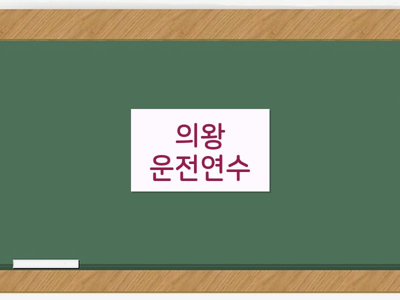 의왕운전연수 후기