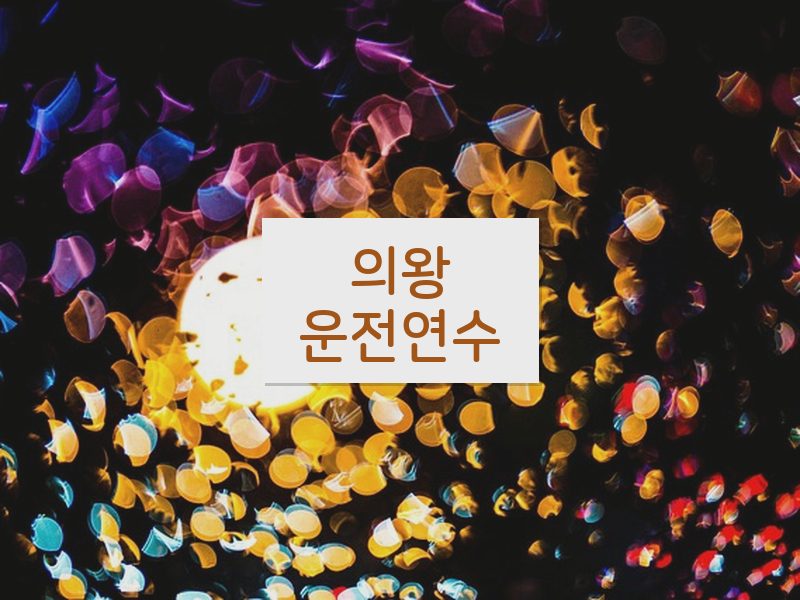 의왕운전연수 후기