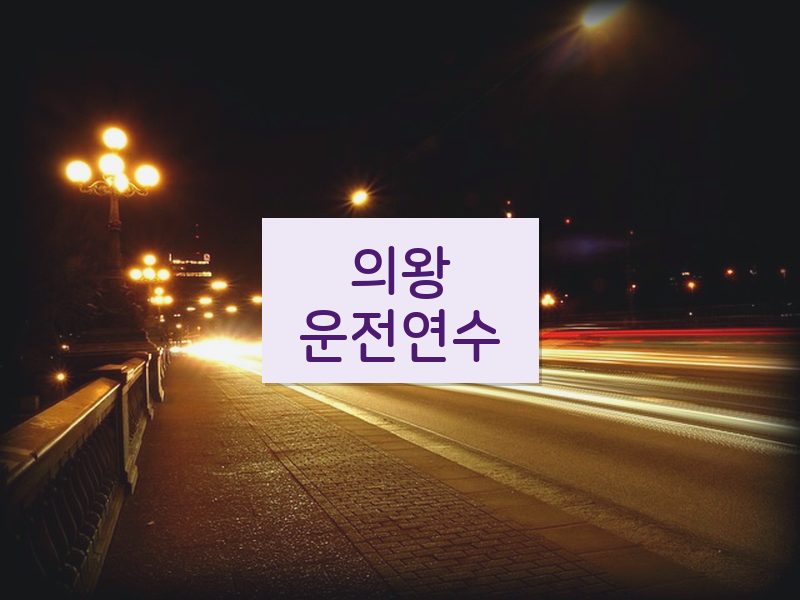 의왕운전연수 후기