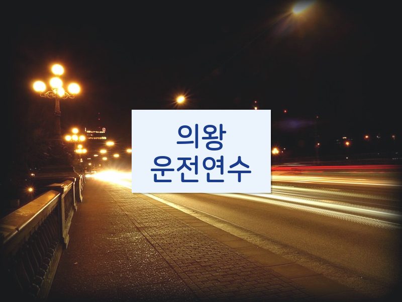 의왕운전연수 후기