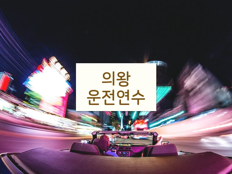 의왕운전연수 후기