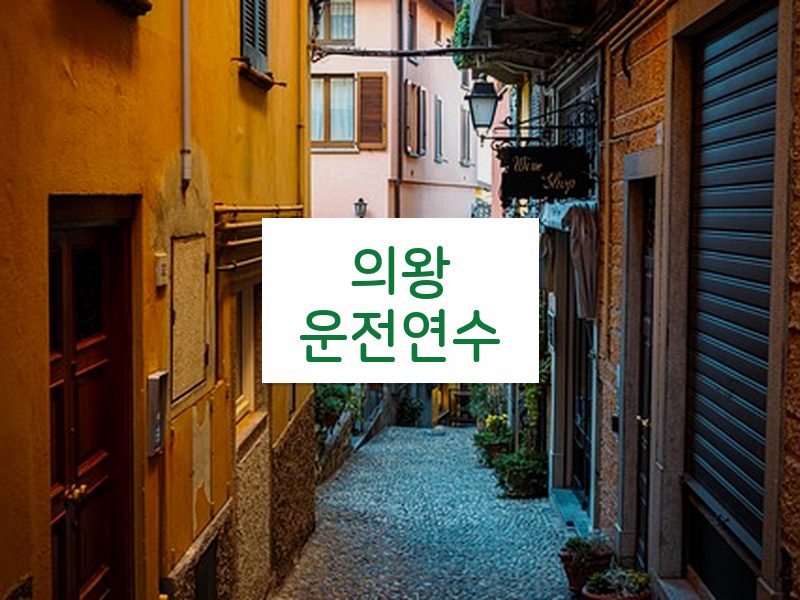 의왕운전연수 후기