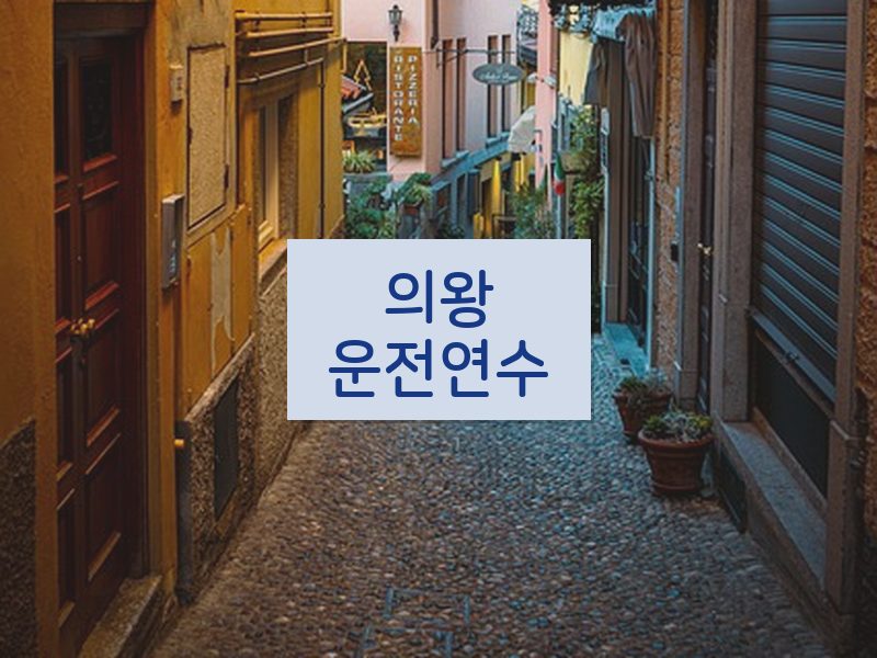의왕운전연수 후기