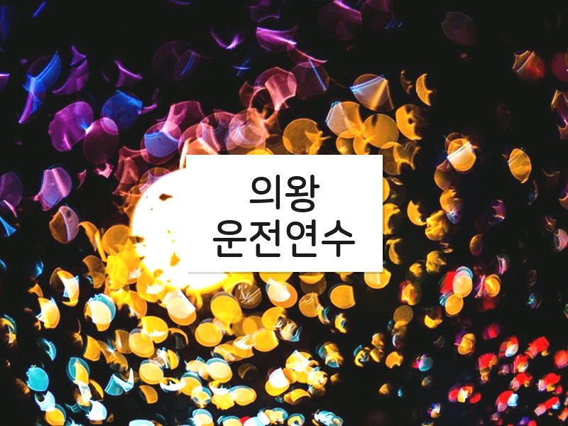 의왕운전연수 후기