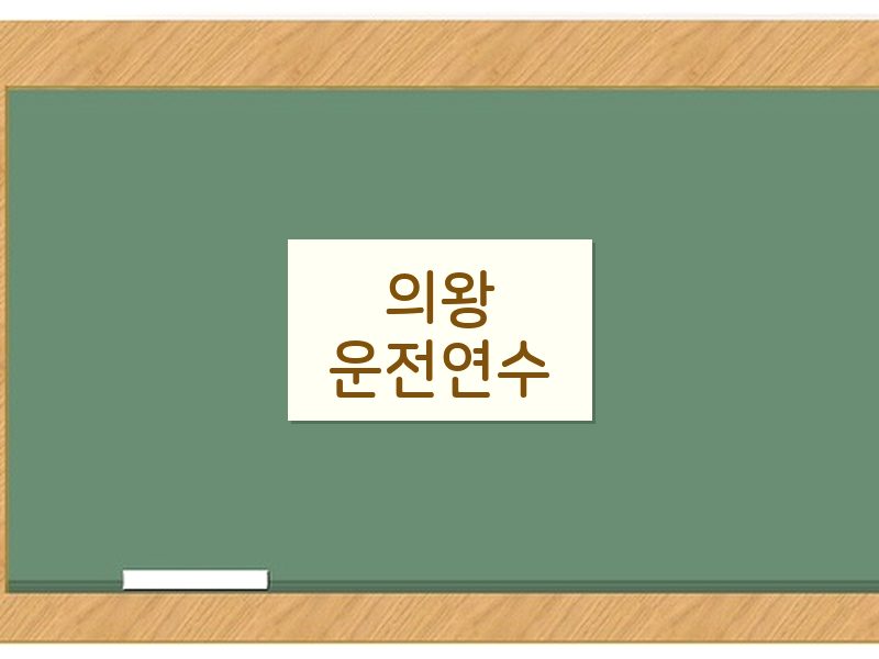 의왕운전연수 후기